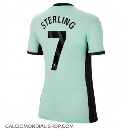 Maglie da calcio Chelsea Raheem Sterling #7 Terza Maglia Femminile 2023-24 Manica Corta